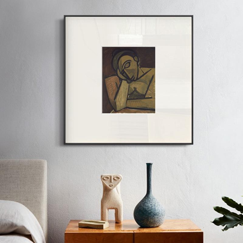 毕加索女人肖像装饰画北欧小众艺术壁画餐厅挂画抽象人物卡纸摆画
