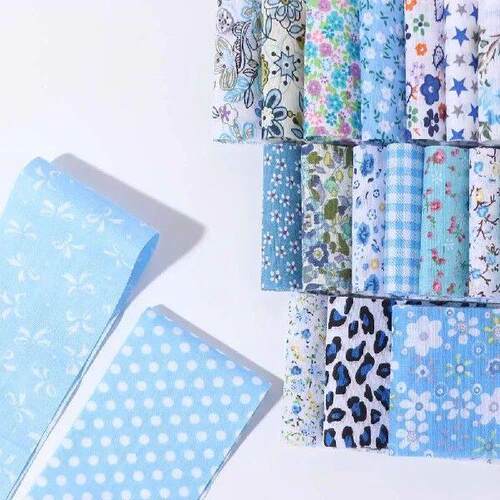 40PCS Jelly Roll Floral Cotton Fabric Colorful Printed DIY