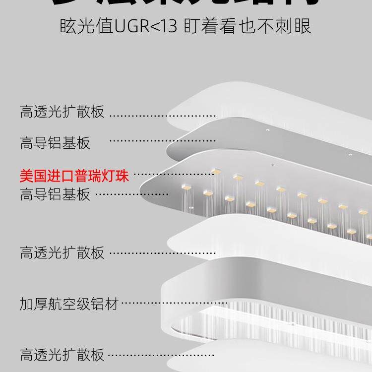 护眼灯壁挂式条台灯学习学生全光谱桌童书夹10015151式长吸顶儿大