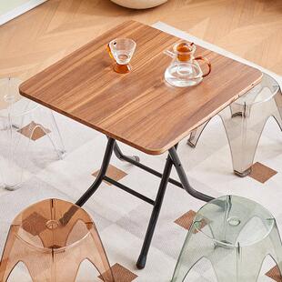 可折叠桌子正方形家用简易小户型户外矮桌吃饭小型餐桌结实小饭桌