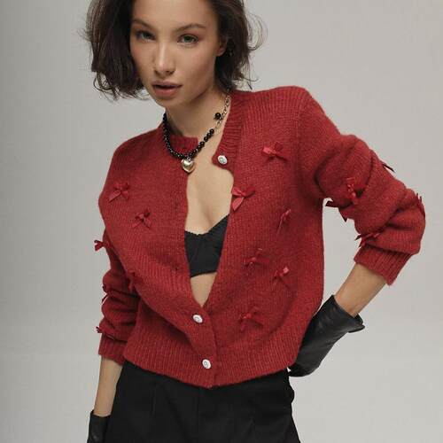 Three dimensional atmosphere sweater women's long sleeved
