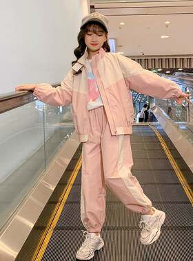 2026新款女童套装春装洋气中大童开衫运动女装儿童洋气休闲两件套