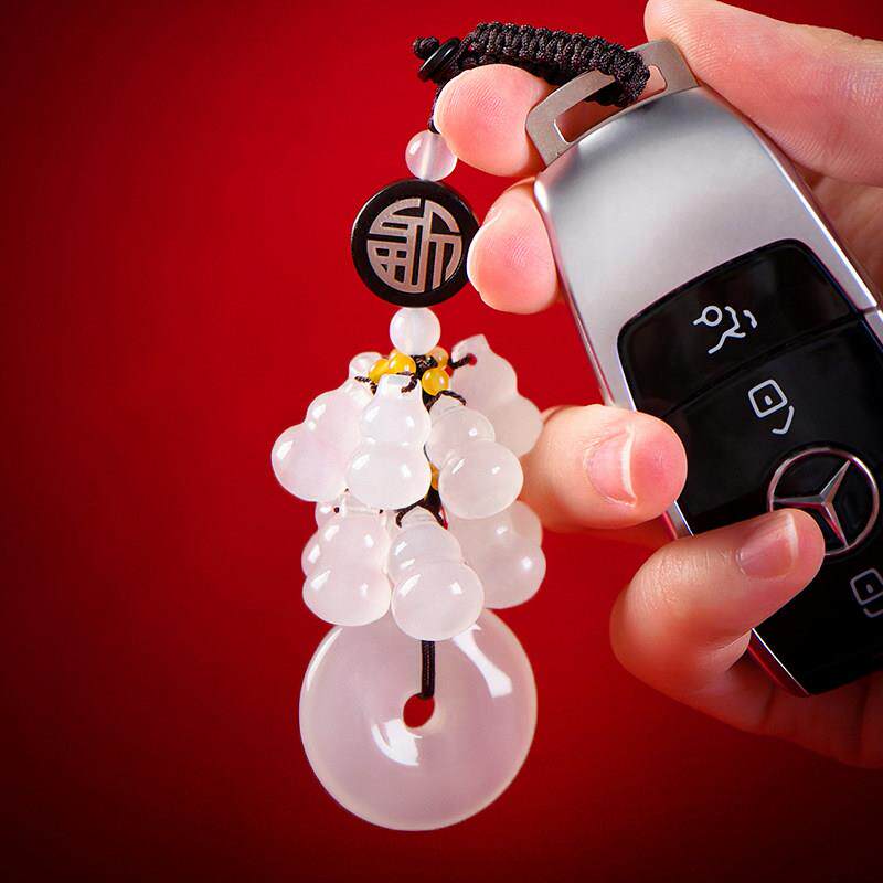 汽车钥匙挂件高档个性玉吊坠男创意锁匙扣炼精致小车钥匙挂饰品女