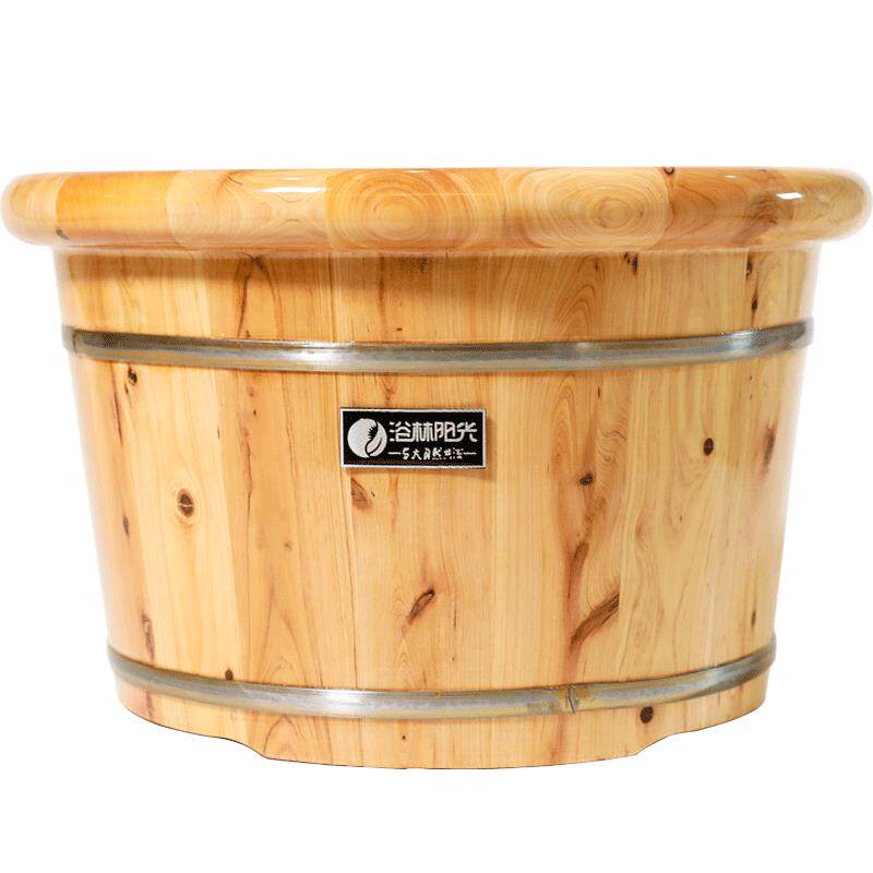 ql@5N泡脚桶木桶家用 泡小腿脚桶木质制按摩木盆足浴盆实木保温盆