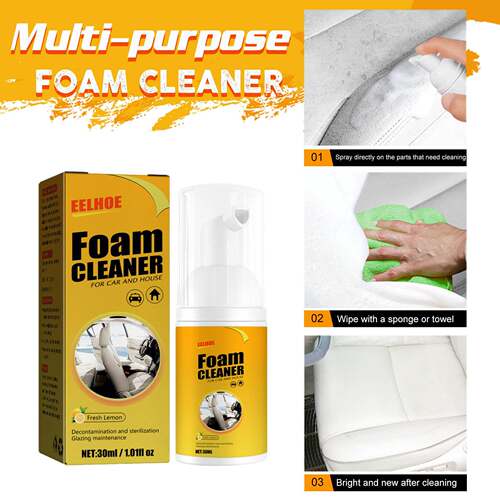 EELHOE Car Steering Wheel Foam Cleaner, Multi-purpose Interi