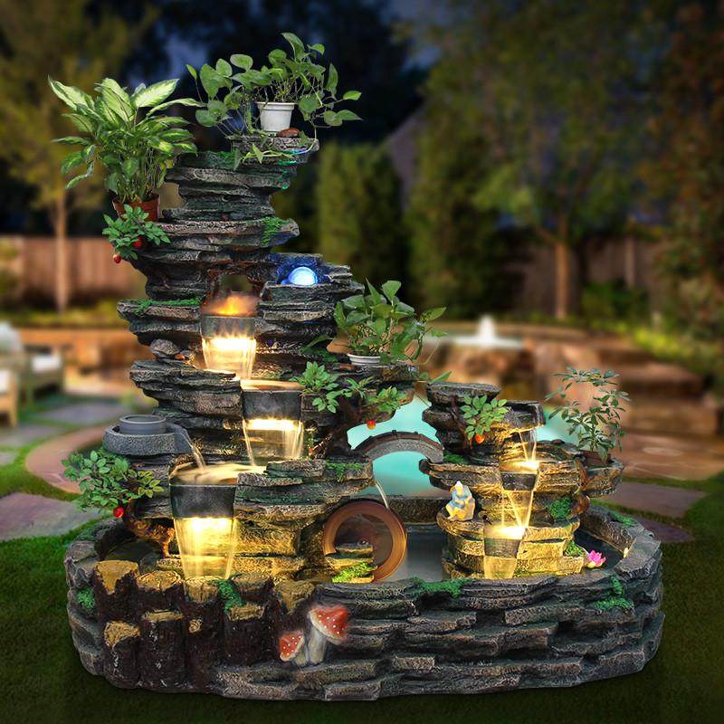 大型假山流水喷泉聚运室内客厅山水景观户外庭院创意鱼池落地摆件,家居饰品,流水摆件,淘宝优惠券,粉丝福利购,淘宝优惠卷