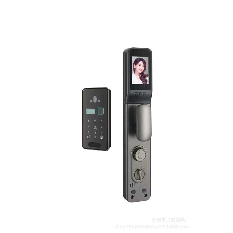 嵌入式全自动指纹锁可视密码锁家用防盗门智能锁电子门锁远程锁