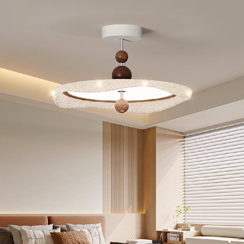 全光谱奶油风中古主卧灯法式复古水晶房间灯书房半吊灯卧室吸顶灯