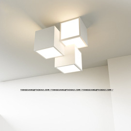 现代简约方块吊灯创意个性，客厅灯具北欧2024餐厅，卧室书房吧台灯饰