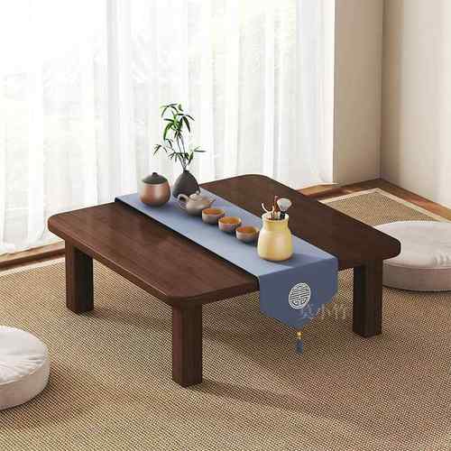 折叠桌家用炕桌榻榻米茶几实木方桌正方形炕上饭桌学习矮桌矮桌