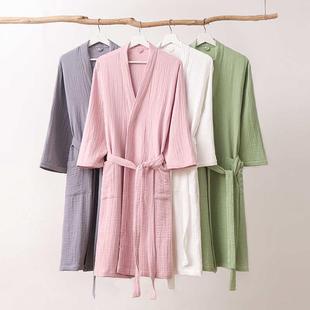 A类三层纱布浴衣浴袍家居服睡袍睡衣吸水柔软亲肤民宿酒 纯棉四季