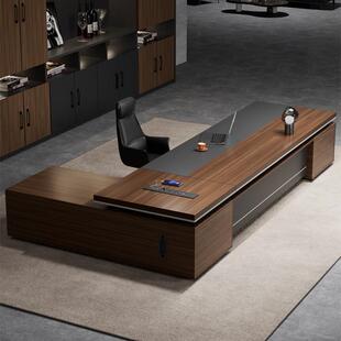 款办公家约具柜老板桌办公桌椅双组合简现星蔓代总裁桌新大班台主