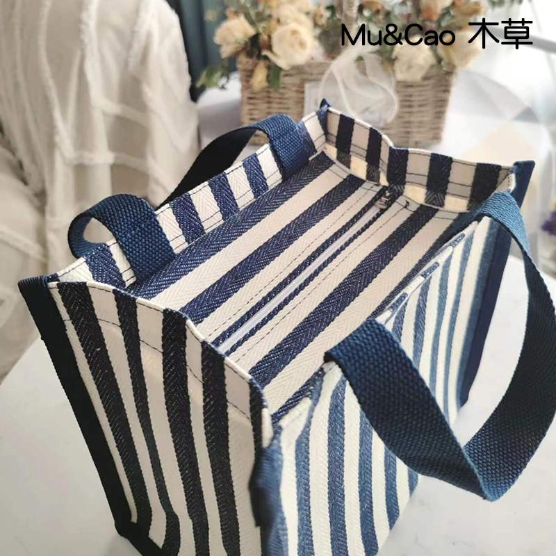 饭盒袋防水手提上班族简约日式带饭大号大容量妈咪手提帆布便东龙