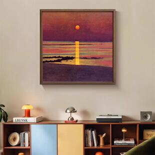 《紫气东来》中古南洋客厅装饰画画覆古艺术沙发背景墙壁画画酒店