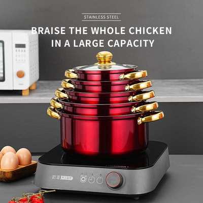 16-18-20-22-24CM不锈钢套装锅锅具套装cooking pot cookware set