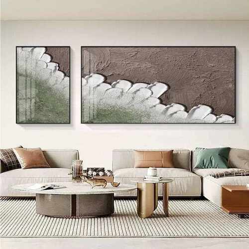 新款直销客厅装饰画现代简约沙发背景墙挂画北欧极简风肌理画高级