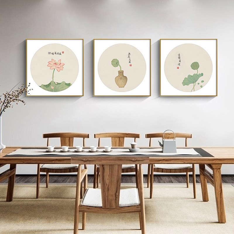 新中式装饰画客厅现代山水画沙发背景墙挂画大气茶室书房餐厅壁画