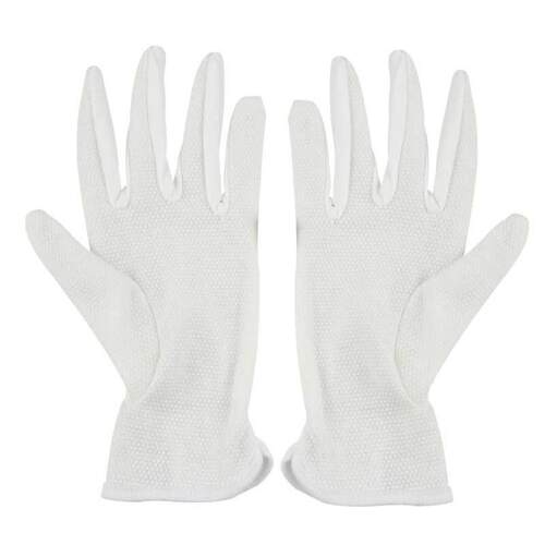 汉盾 HD-GP5509 纯棉舒适耐磨防滑点塑防滑白色礼仪手套 30g