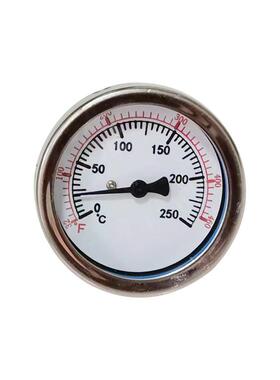 供应全钢温度计不锈钢温度表轴向WSS-60Z250°C/0~460°FL73*6