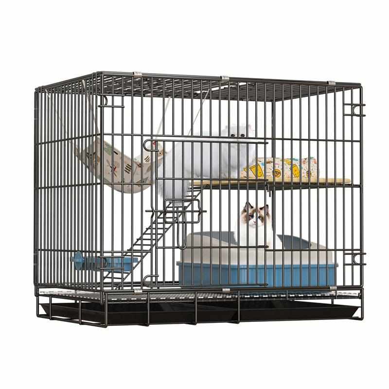 猫笼子家用室内小型双层折叠带厕所不占地便携外出一体猫咪窝猫舍