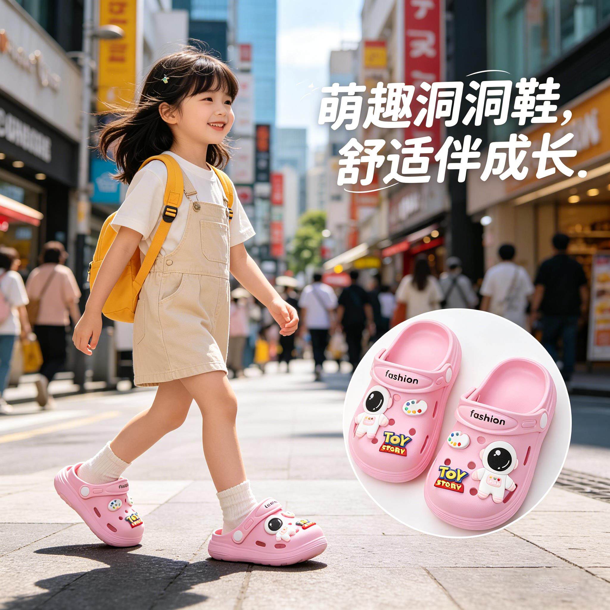 儿童洞洞鞋女孩宝宝居家EVA凉拖鞋夏季外穿透气软底防滑踩水凉鞋