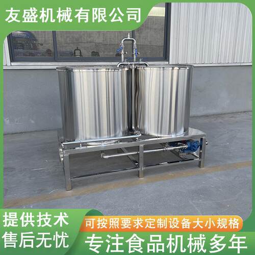 老豆腐煮浆锅蒸汽加热豆腐豆浆煮浆设备不锈钢双连煮浆桶可分控