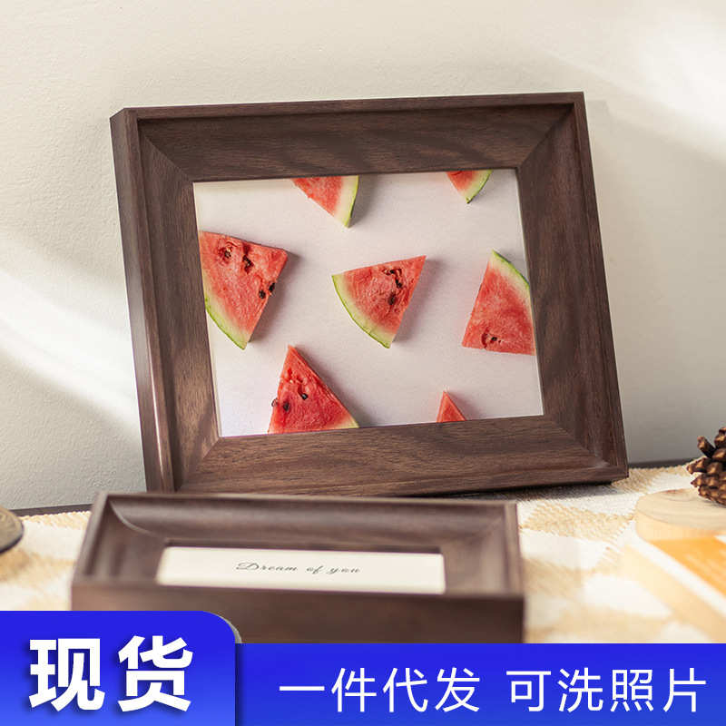 定制复古相框摆台批发方形6寸7寸8寸10寸A4新美式影楼艺术照挂墙