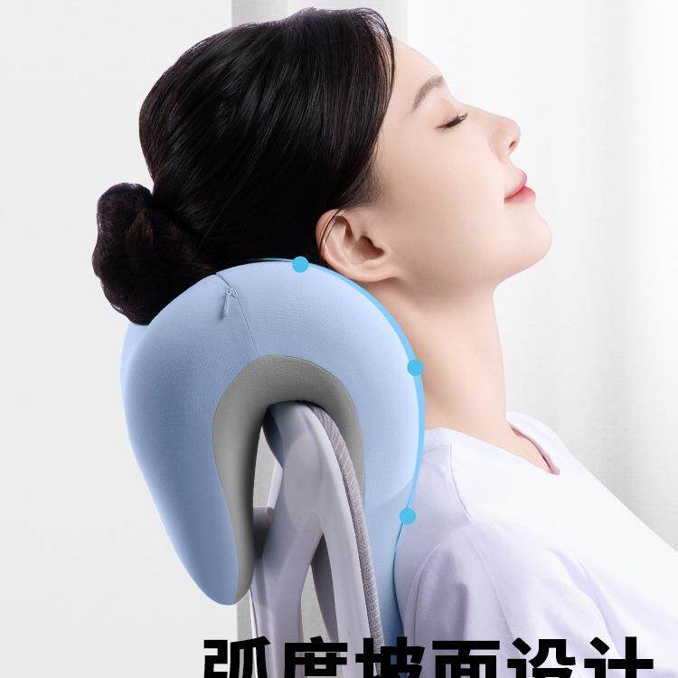 办公室椅头枕午睡电脑椅子加高头靠椅背颈枕工位午休坐着仰睡枕被