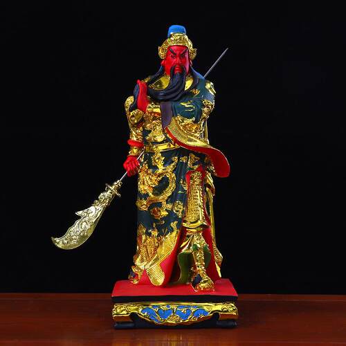 武财神关公关二爷提刀家用树脂神像桌面摆件送礼人物客厅玄关招财