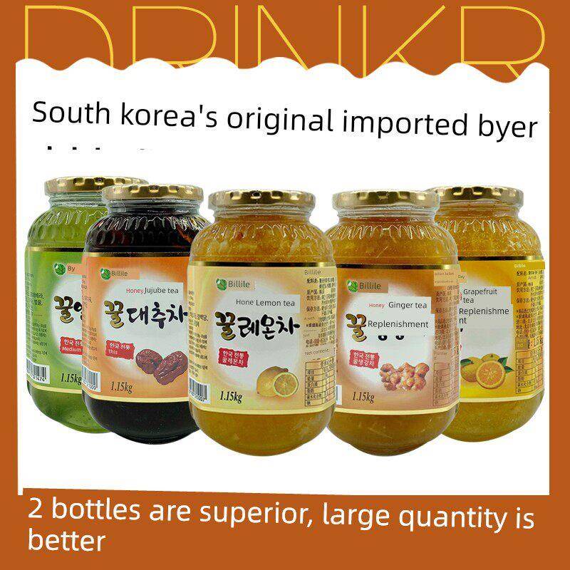 韩国进口Bivia蜂蜜柚子茶1.15公斤柠檬芦荟红枣姜奶茶店原料