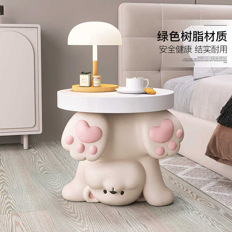 奶油风大熊落地摆件客厅置物茶几沙发边几卧室床头柜家居软装饰品,家居饰品,装饰摆件,淘宝优惠券,粉丝福利购,淘宝优惠卷