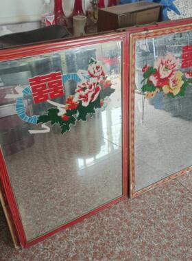民俗老物件老穿衣镜八九十年代怀旧摆件饭店装饰影视道具场景布置