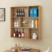 可挂墙柜书架储物大容酒子墙壁装 格818饰厨房客柜厅多量功能吊柜
