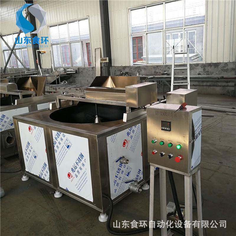 诸城自动翻转出入料油炸单机多种加热方式豆泡豆干油炸锅