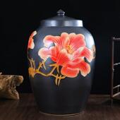 景德镇陶瓷米缸30斤50斤100斤米桶带盖密封家用储物罐水缸酒坛