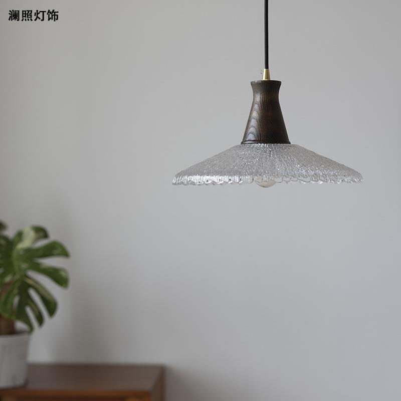 中古日式法式全铜复古玻璃吊灯餐厅玄关吧台卧室床头阳台美式灯具