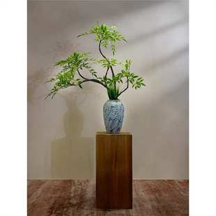 南天竹仿真绿植假花高级古风新中式茶室装饰禅意玄关摆件小型盆景