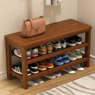 凳鞋 柜坐凳一体玄关穿鞋 架子 凳门口家用入户经济高级感鞋 楠竹换鞋