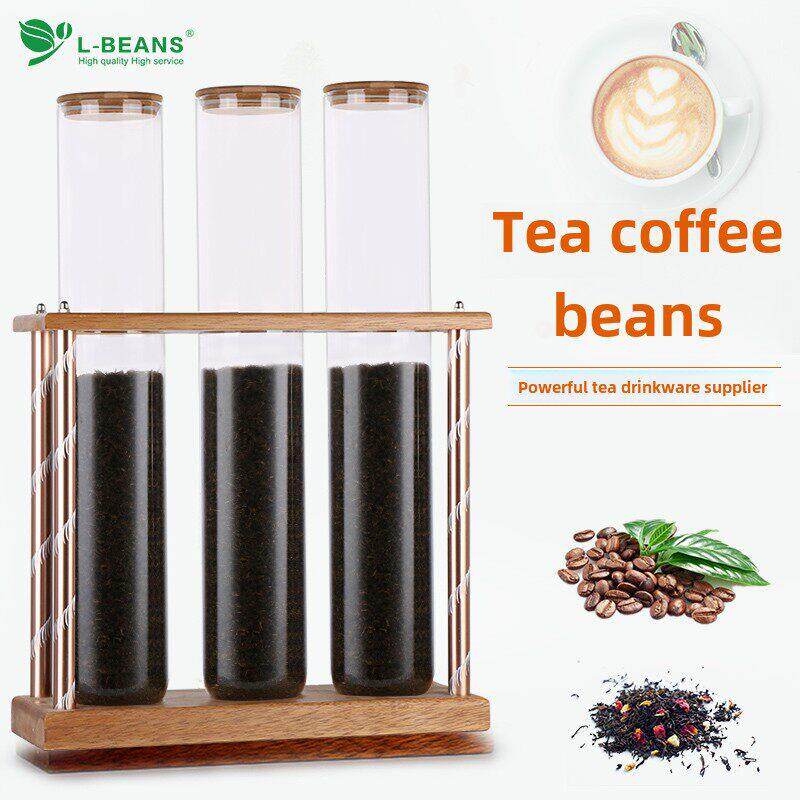 玻璃试管茶叶展示架茶叶茶包储存罐吧台创意展示架咖啡茶饮器