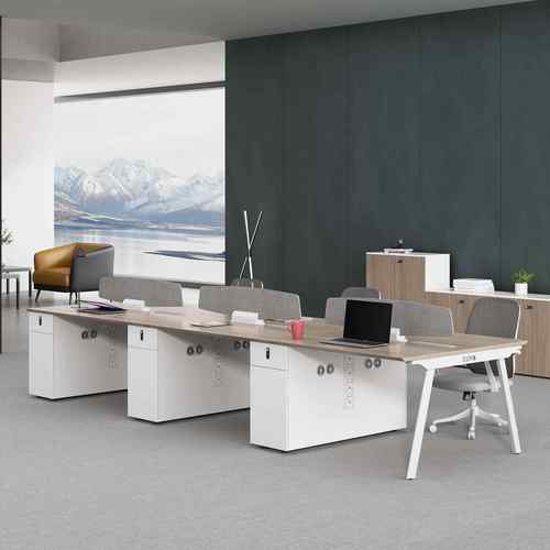 E0级办公桌椅组合简约现代卡座2双4四6六人职员桌办公室屏风工位