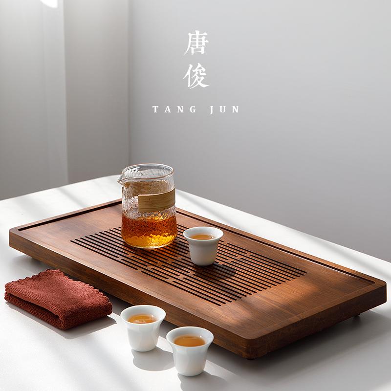 沥日式竹制茶海茶雅琴茶盘茶盘现代简约蓄水排两水用具客厅茶台家