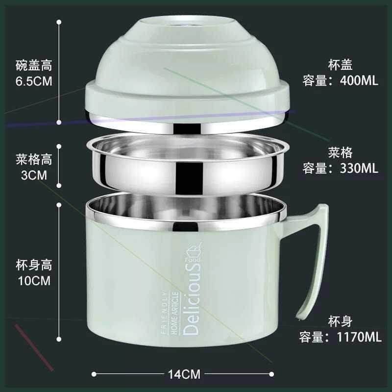 304不锈钢鳗鱼饭盒大学生热午餐图片
