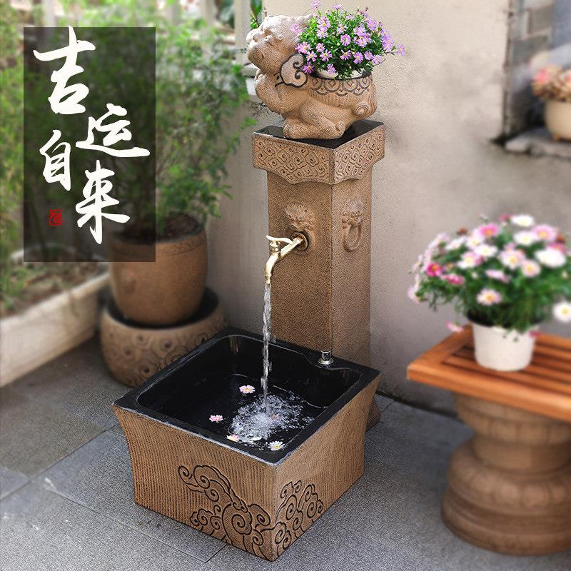 户外拖把池庭院花园浇花立式水龙头室外阳台立柱水栓落地式洗手池