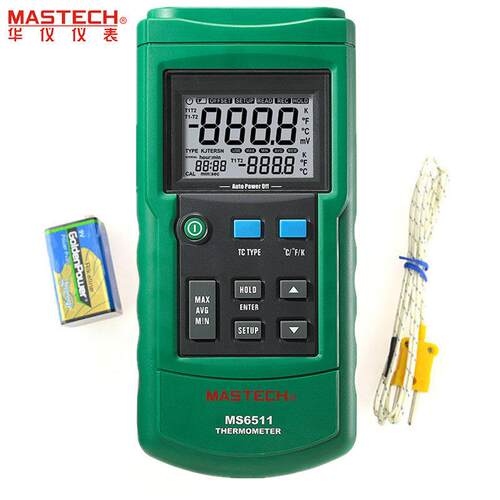 MASTECH华仪MS6514 K J T E型热电偶表面温度检测计温度表记录仪