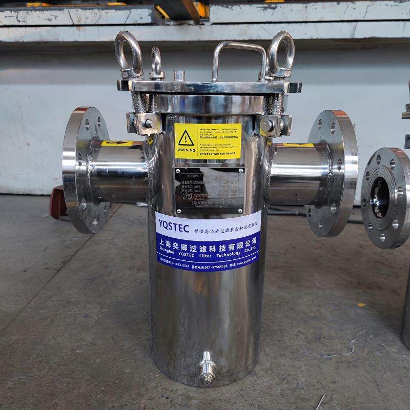 奕卿科技 不锈钢篮式过滤器 DN100 抛光提蓝式过滤器 管道预处理