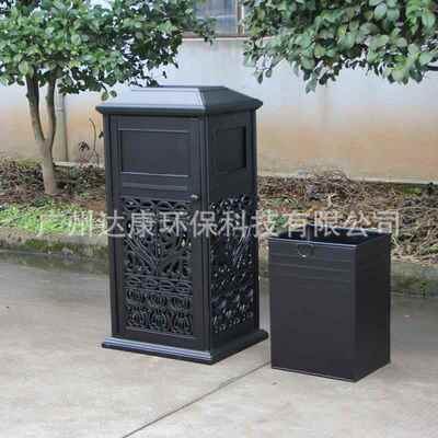 高档小户区花园别墅铸铝制垃圾欧式庭院方形垃桶外圾分类垃SG-13B