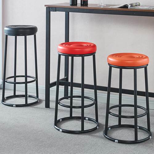 吧台凳椅高脚凳餐凳前台游戏厅凳收银台酒吧凳KTV加高柜台圆凳子