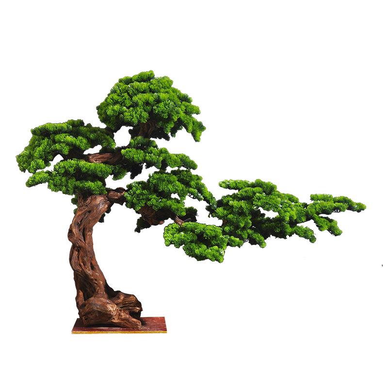 仿真松树迎客松罗汉松假松树商场酒店装饰造型落地迎客松景观摆件