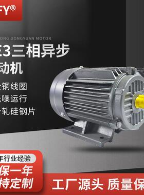 三相异步电动机YE3-180M/L-4极电机380V18.5/22W铁壳全铜马达
