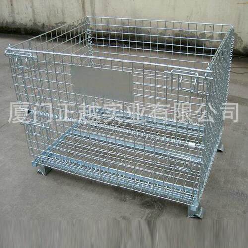 厂家供应物流周转仓库笼可折叠仓储笼金属镀锌网格可堆垛式铁框